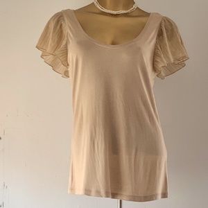 H&M Top Butterfly Sleeves size medium